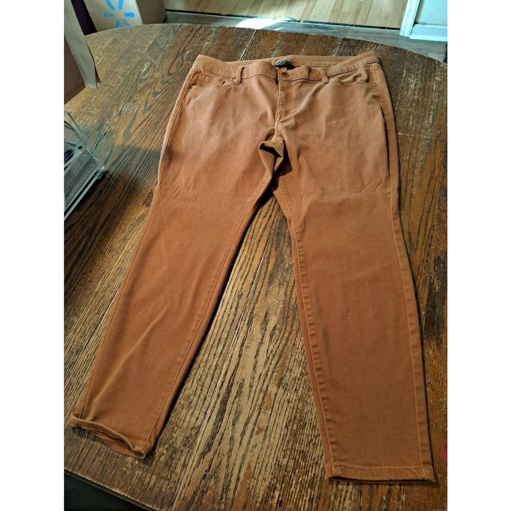 Lane Bryant Womens Size 20 Brown Stretch Denim Jean Casual Pants